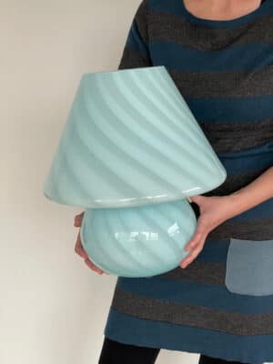 Blå Murano mushroom