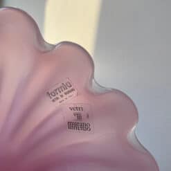 Lyserød pink Murano glas musling klistermærke