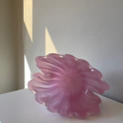 Lyserød pink Murano glas musling