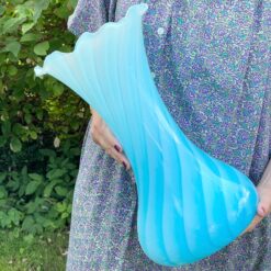 Blå murano swirl vase