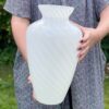 Hvid murano swirl vase