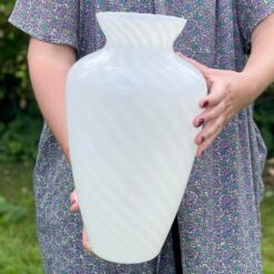 Hvid murano swirl vase