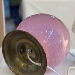 Bubblegum pink Murano bordlampe vintage