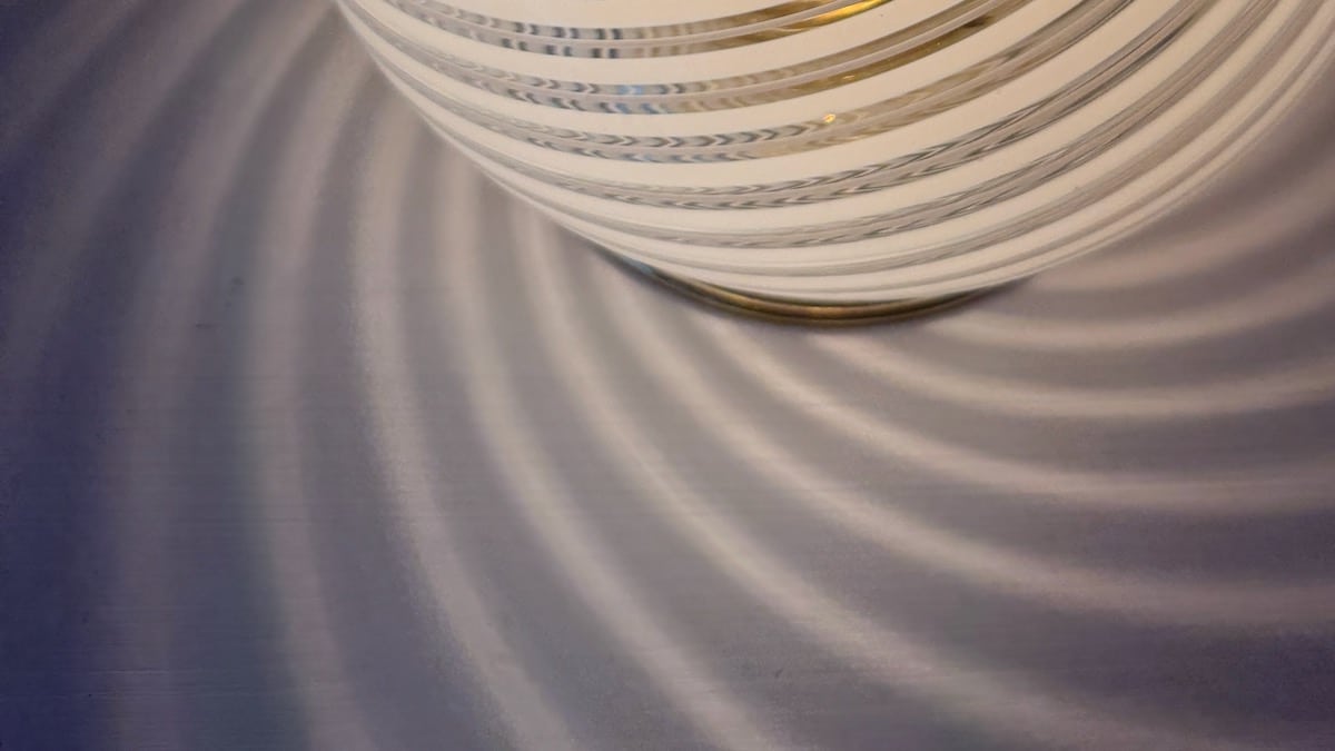 Gammel Murano lampe med swirl vintage