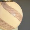 Vintage Murano loftlampe med brun stribe