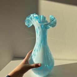 Blå vintage murano vase