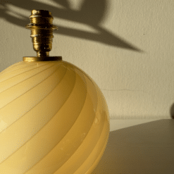 Gul Murano lampe vintage swirl