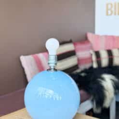 Blå murano lampe